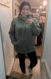 Wild Wisconsin Olive Green Hoodie