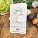 Small Pumpkin Earrings: White