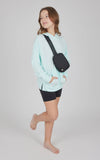 Girls Pullover Hoodie, Bike Short, Fanny Bag - 3 pcs Set