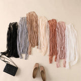 Long Sleeve Lace Blouse: White