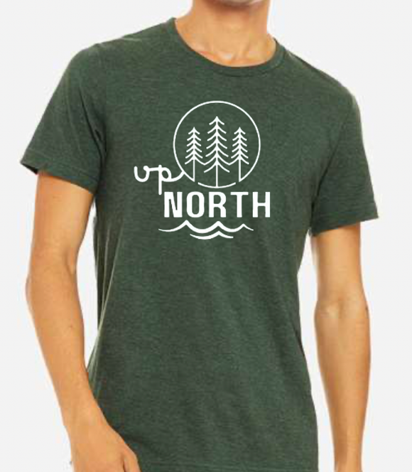 Up North Graphic Tee - Heather Green
