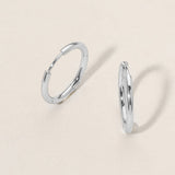 Stainless Steel Hypoallergenic Mini Huggie Hoop Earrings: Silver