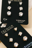 3Pc Mixed Cubic Zirconia Stud Earrings Set: G