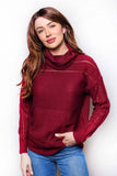 Women's Long Sleeves Cowl Neck Knitted Sweater
