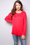 Women's Long Sleeve Light Weight French Terry Top