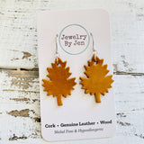 Leaf Earrings: Mustard
