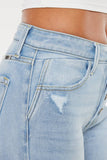 KanCan High Rise Light Wash Capri Denim - KC2559L