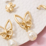 Ten Pair Floral & Butterfly Mixed Earrings Set