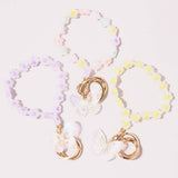 Cut Candy Color Flower Beads Butterfly Key chain: Multi
