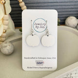 Mini Pumpkin Earrings: White