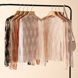 Long Sleeve Lace Blouse: Black