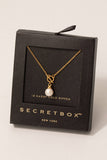 Secret Box Gold Dipped Pearl Bead Pendant Necklace: GD
