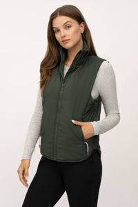 Women's Recycle Below Zero Puffer Vest - Dark Forest