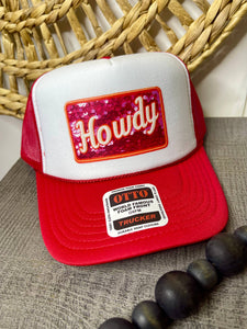 "Howdy" Sequin Trucker Hat
