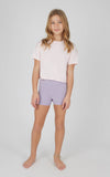 Girls Super Soft Tee, Shorts, and Flare - 3 PC Set: PINK DOGWOOD/LAVENDER AURA/SATELLITE