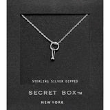Secret Box 14K White Gold Dipped Geometric Pendant Necklace