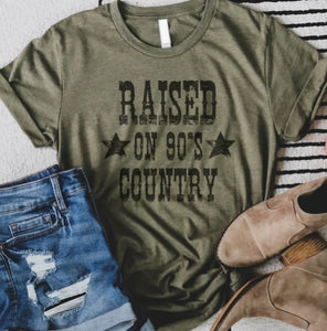 "Raised on 90s County" Graphic Tee