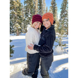 Criss-Cross Knit Beanie: Neon Orange