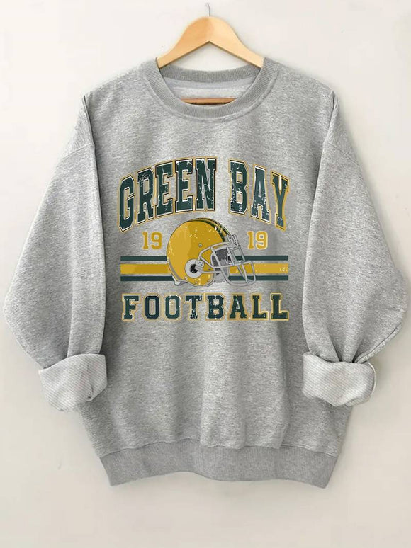 Green Bay Football Crewneck Sweatshirt - Gray