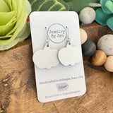 Small Pumpkin Earrings: White