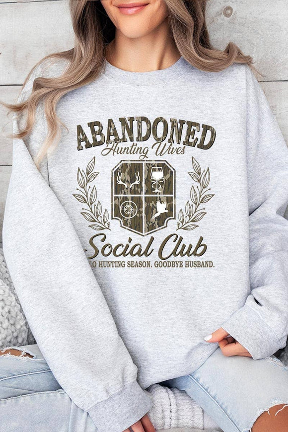 Abandoned Hunting Wife Social Club Crewneck Sweatshirt