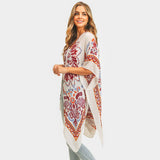 Bohemian Print Cover Up Kimono Poncho