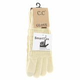 Solid Cable Knit CC Women's Gloves: Peanut