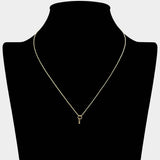 Secret Box 14K Gold Dipped Geometric Pendant Necklace: Gold