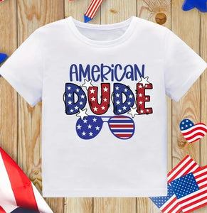 Boy's Patriotic "American Dude" Tee