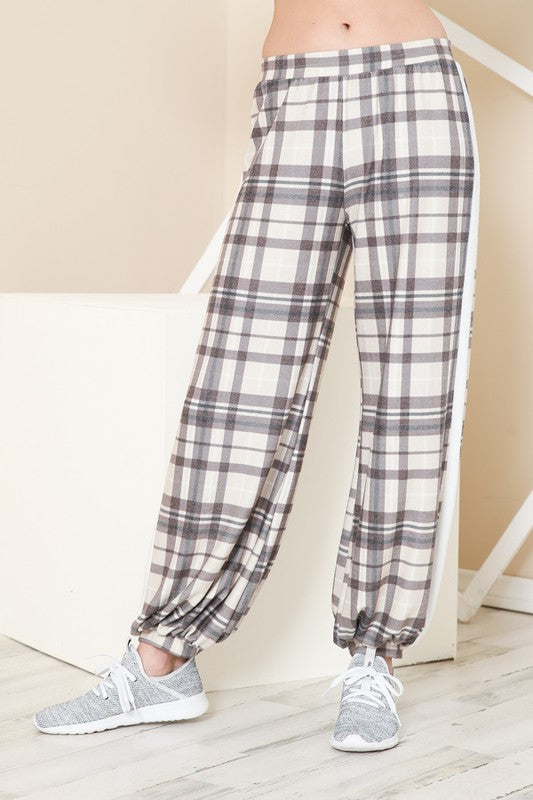 Plaid Balloon Joggers