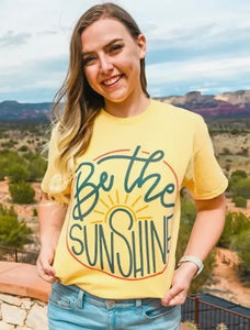 "Be The Sunshine" Yellow Graphic Tee
