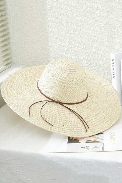 Floppy Straw Hat Beige