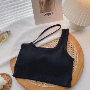 Asymmetrical Bralette - Black