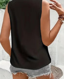Curvy Black Tank with Contrast Lace