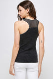 Mineral Wash Racerback Tank - Black