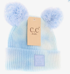 CC Baby Tie Dye Double Pom - Blue