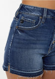 KanCan Button-Up Dark Wash Denim Shorts - KC7158D