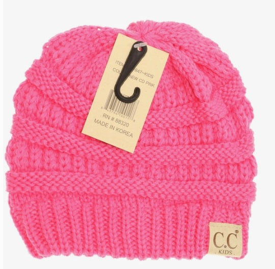 CC Kid's Solid Beanie - Candy Pink