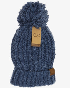 CC Chenille Chunky Pom - Blue