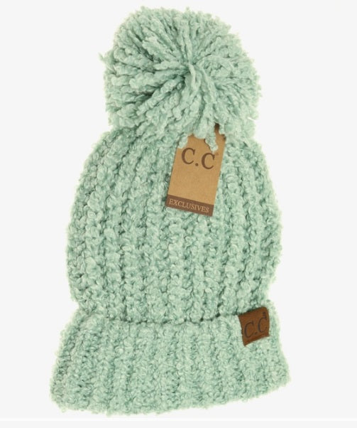 CC Chenille Chunky Pom - Mint