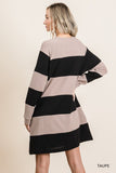 Colorblock Long Sleeve Dress