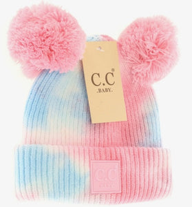 CC Baby Tie Dye Double Pom - Cotton Candy