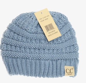 CC Kid's Solid Beanie - Denim