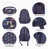 Dino Pattern Backpack & Lunchbag Set