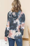 Tie Dye Distressed Hoodie