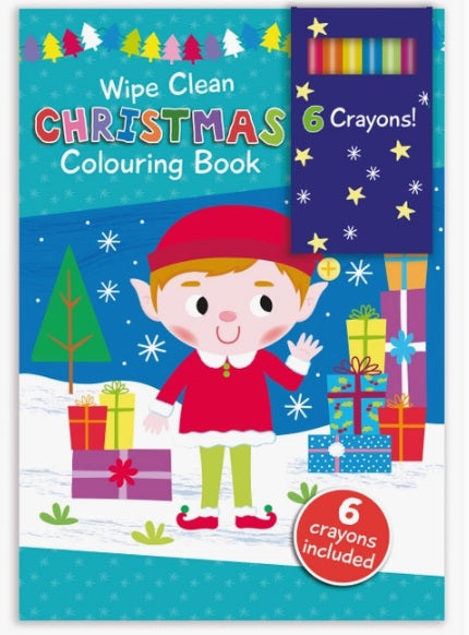 Wipe Clean Christmas Coloring Book - Elf
