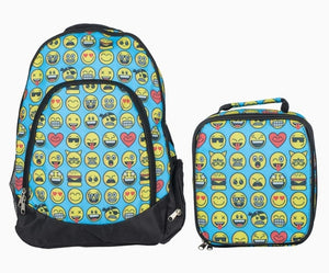 Emoji Pattern Backpack & Lunchbag Set