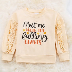 Girl's "Meet Me Under the Falling Leaves" Crewneck