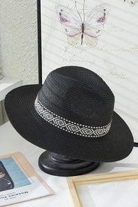 Fedora w/ Aztec Trim - Black