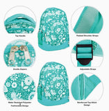 Floral Pattern Backpack & Lunchbag Set